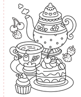 Large Print Coloring Book - Cozy & Comfy