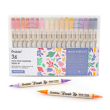 Grabie Dual Tone Brush Tip Acrylic Paint Marker Set of 36