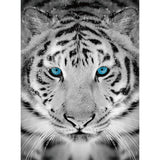 Silver Tiger Diamond Painting Kit