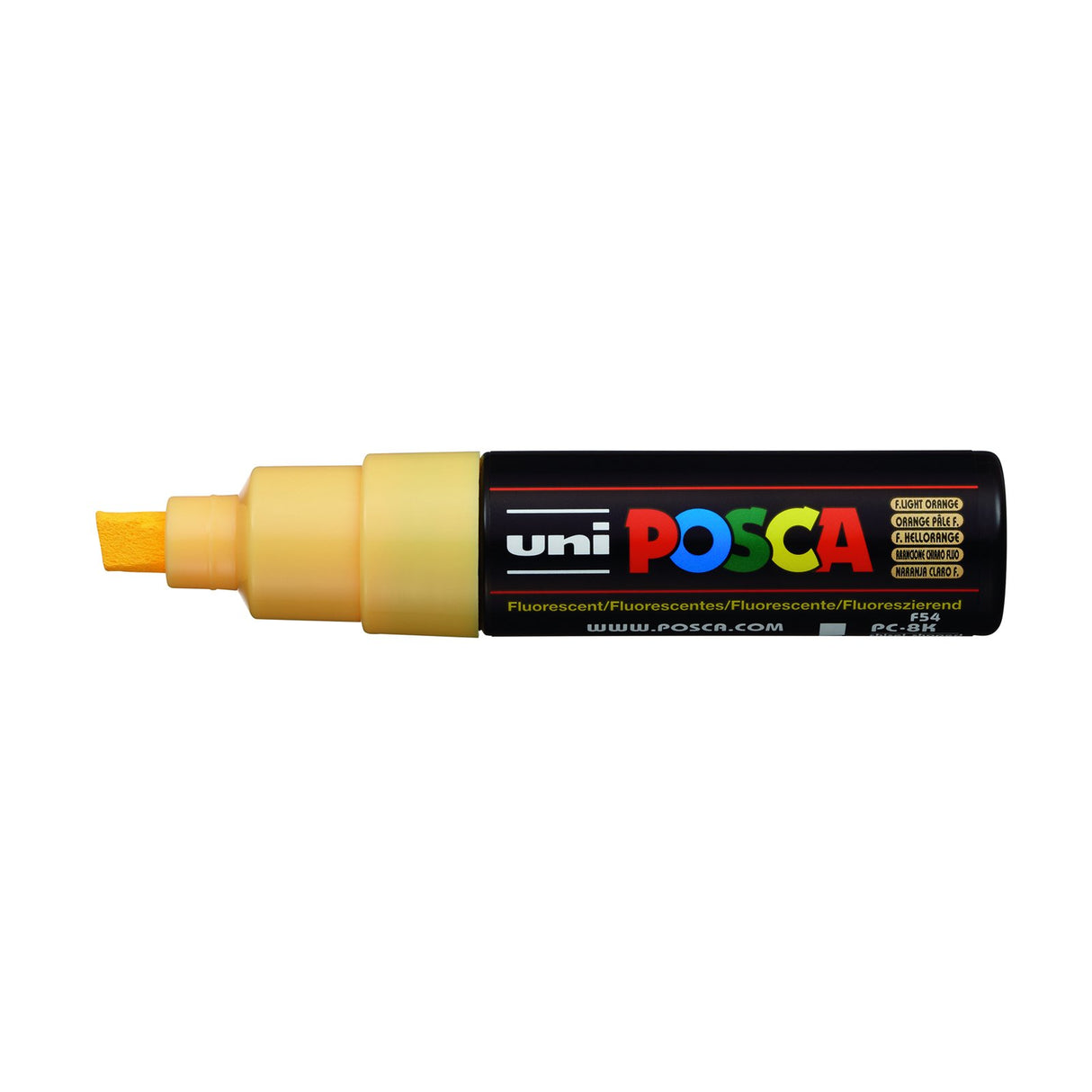 POSCA Paint Marker, PC-8K Broad Chisel, Fluorescent Light Orange