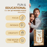 3D Laser Cut Wooden Puzzle Bundle Pack: Sea Animals
