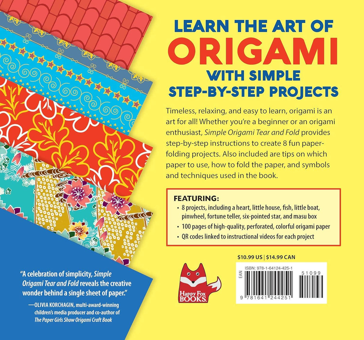 Simple Origami Tear and Fold Book -Create Easy Fun Projects!