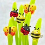 Bugs on grass gel pen