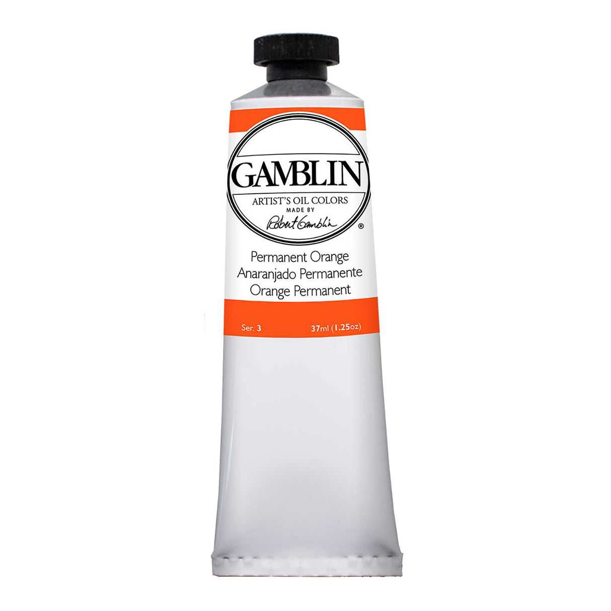Gamblin Artist Grade Oil Color, 37ml, Permanent Orange