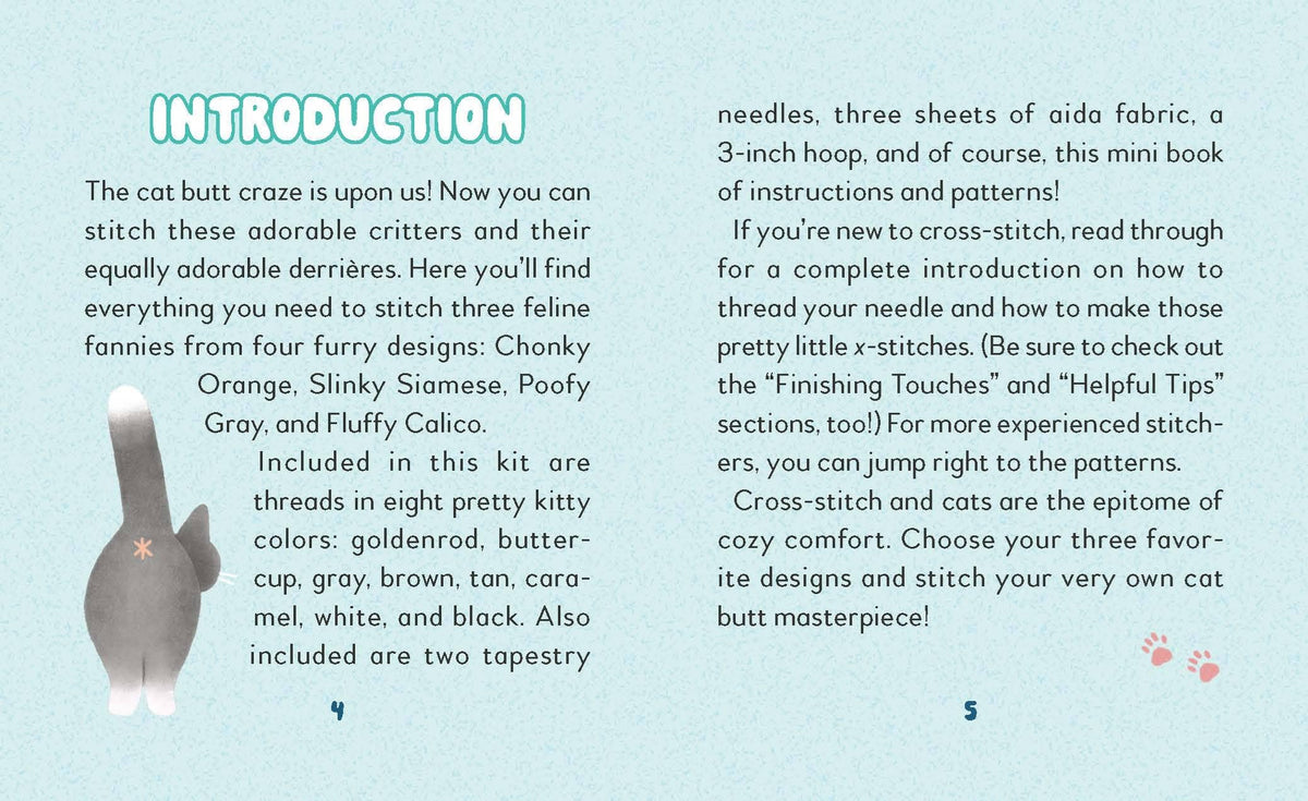 Cat Butts Cross-Stitch Kit