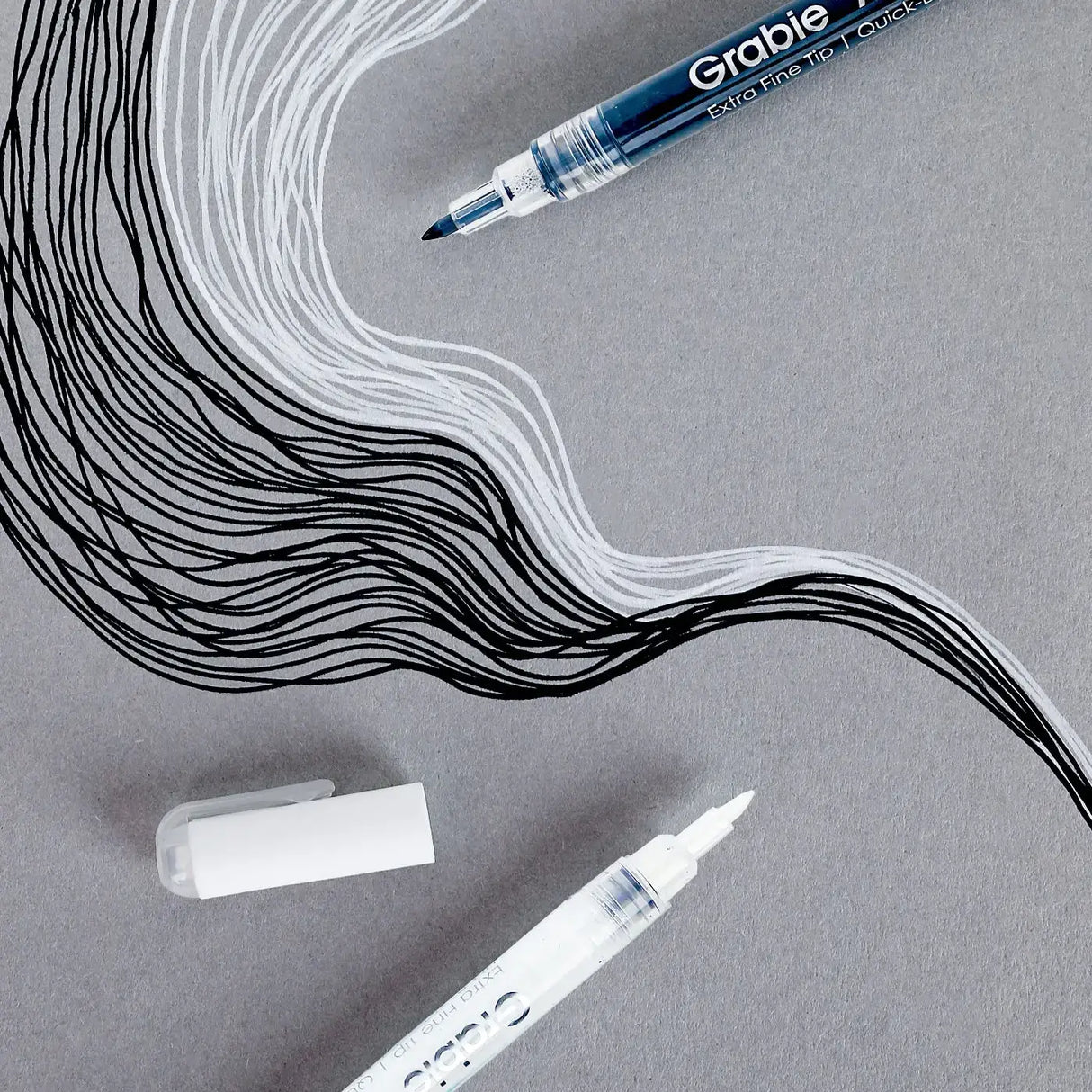 Black & White Extra Fine Tip Acrylic Paint Marker Set Of 6
