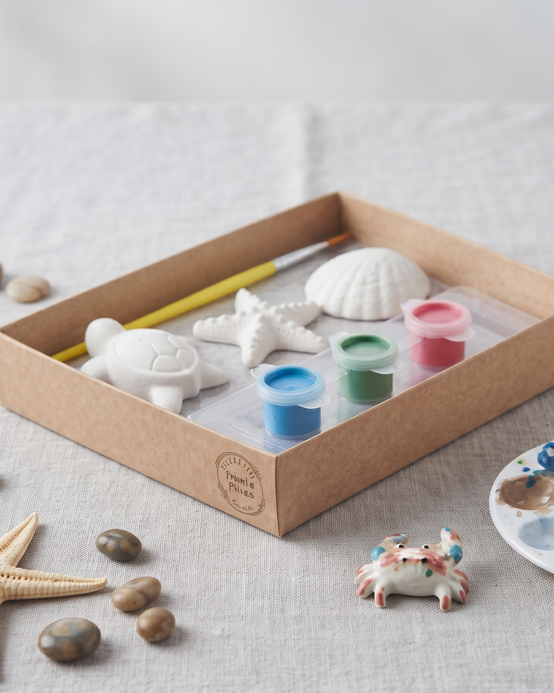 DIY Sea Life Plaster Paint Kit | Turtle, Starfish & Seashell