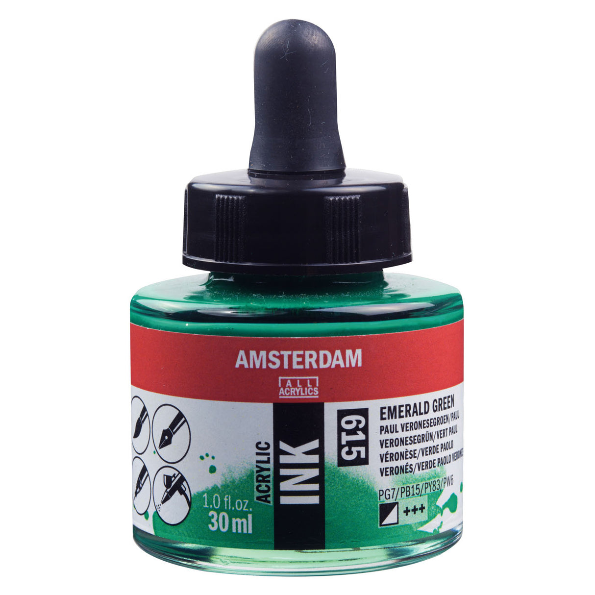 Amsterdam Acrylic Ink, 30ml, Emerald Green