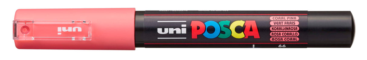 POSCA Paint Marker, PC-1M, Extra-Fine Bullet, Coral Pink