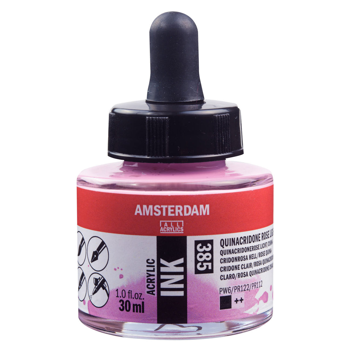 Amsterdam Acrylic Ink, 30ml, Quinacridone Rose Light