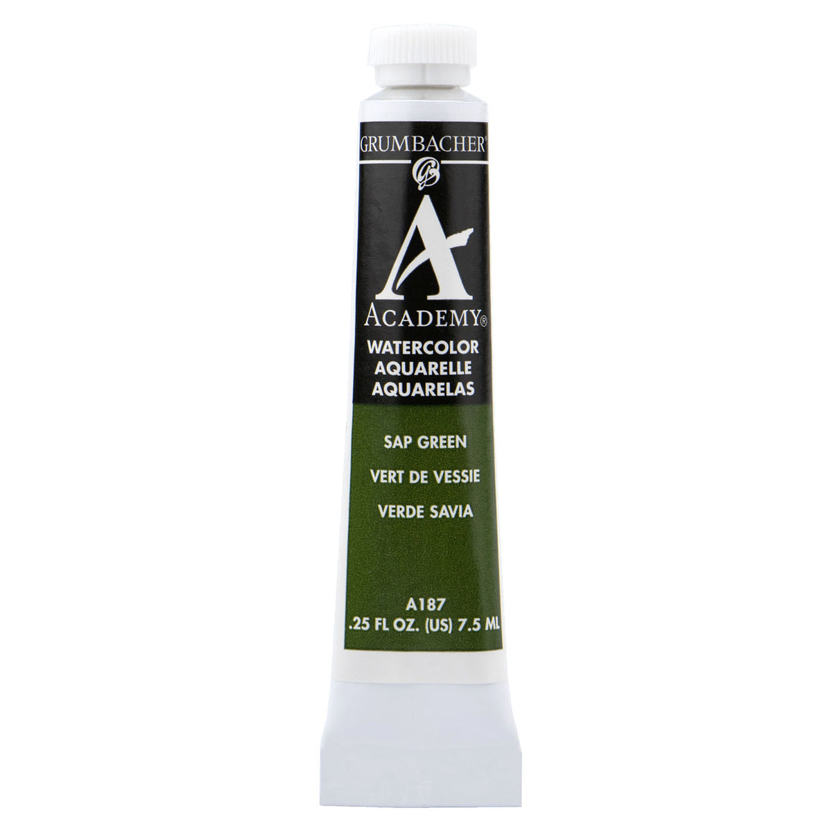 Grumbacher Academy Watercolor, 7.5ml Tube, Sap Green