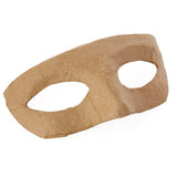 6" x 3-1/2" Blank Paper Mache Masquerade Half Mask