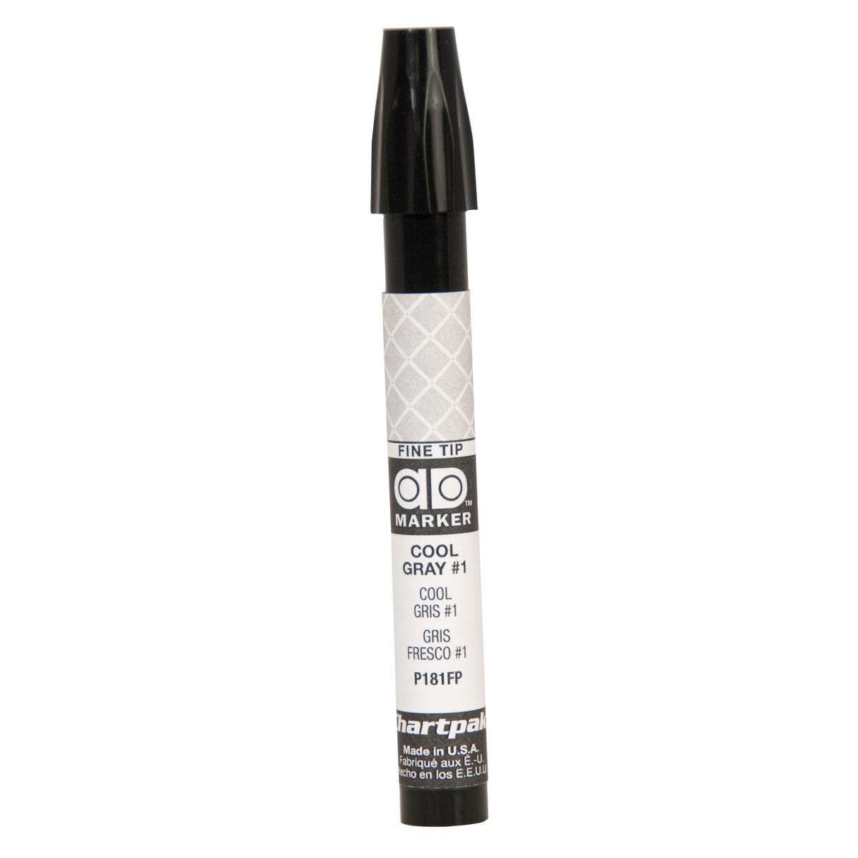 Chartpak Fine-Tip Ad Marker, Cool Gray 1