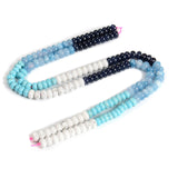 Multi-color Gemstone Smooth Rondelle Beads Size 5x8mm 15.3'' Strand