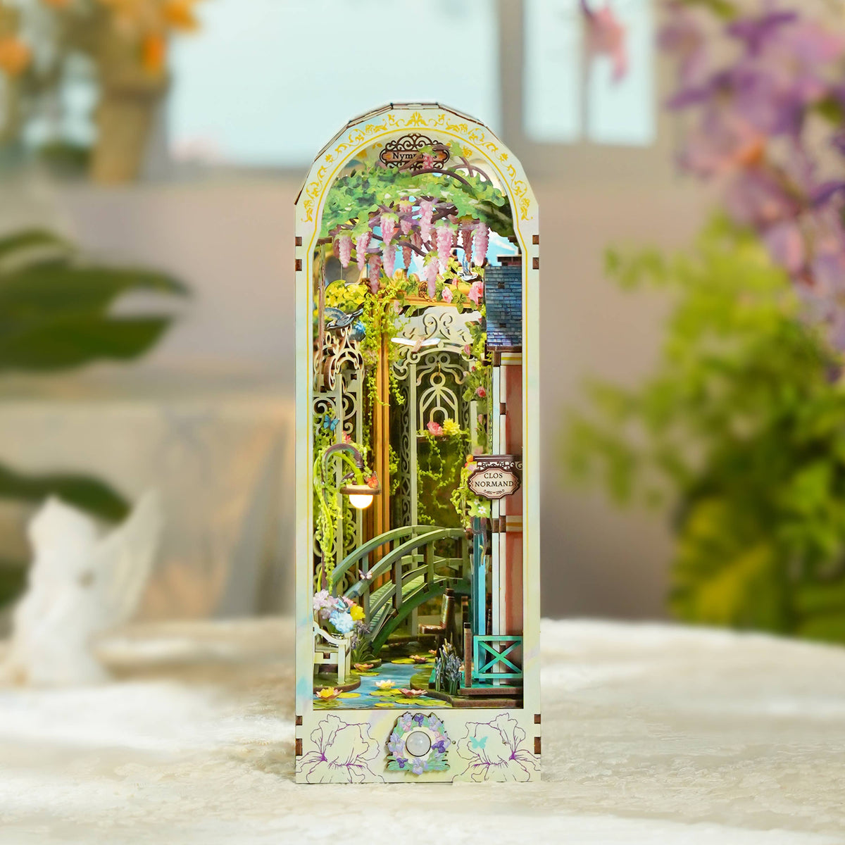 DIY Book Nook Kit: Giverny Garden w/ Dust Cover