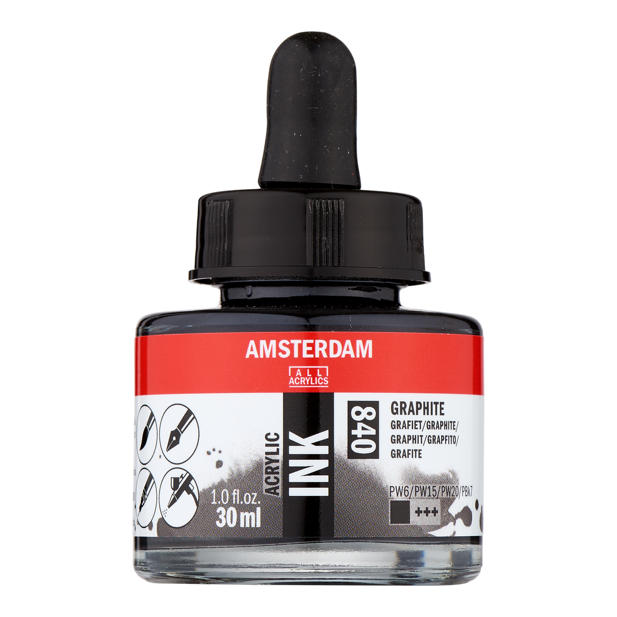 Amsterdam Acrylic Ink, 30ml, Pearl Graphite