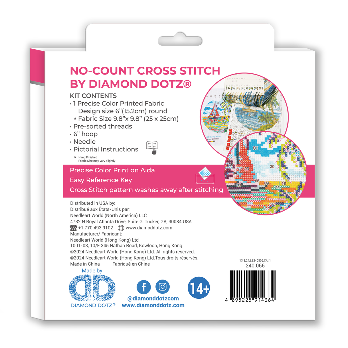 Diamond Dotz No-Count Cross Stitch Sailing Away - 6 in
