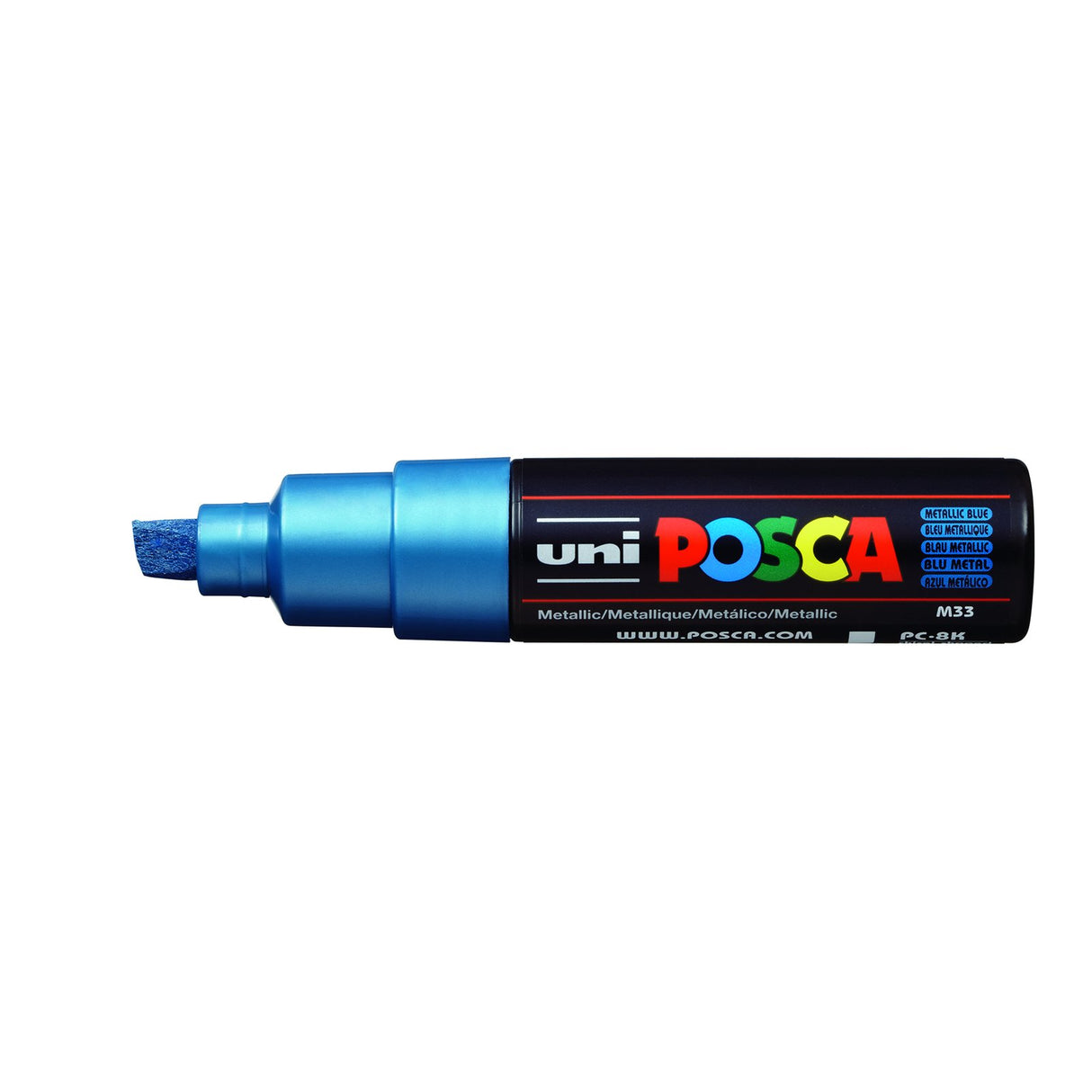 POSCA Paint Marker, PC-8K Broad Chisel, Metallic Blue