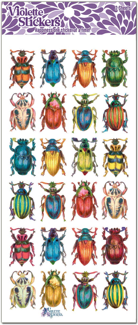 Violettte Stickers Colorful Beetles Stickers