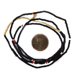 Black and Red Seed Trade Bead Strand