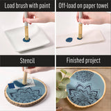 Folkart® Stencil Brush Set, Short Handle - 8-Piece