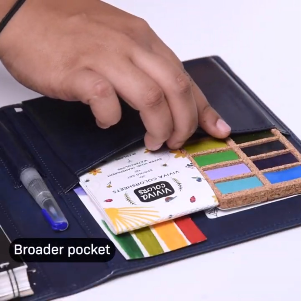 A5 Travel Paint Kit | Watercolor Set | Vegan Leather