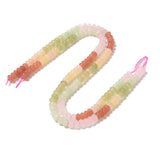 07-Multi-color Dyed Jade Smooth Rondelle Beads Size 5x8mm 15.3'' Strand