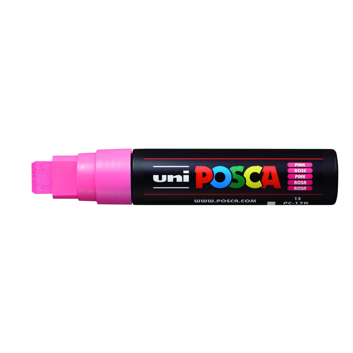 POSCA Paint Marker, PC-17K Extra Broad Rectangular Chisel, Pink