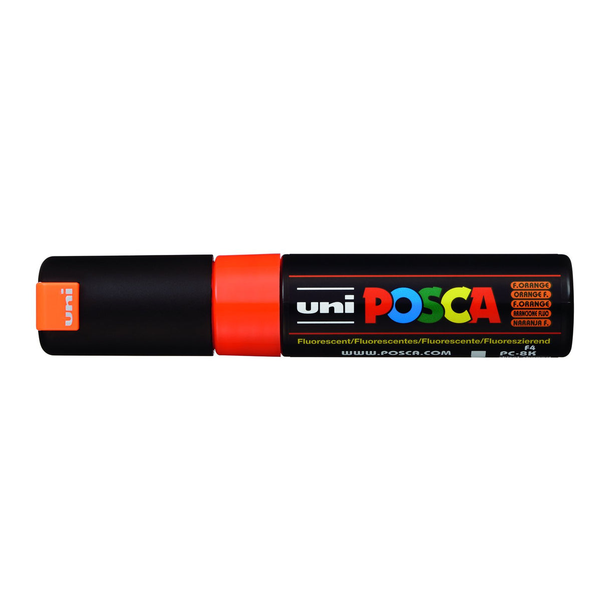 POSCA Paint Marker, PC-8K Broad Chisel, Fluorescent Orange