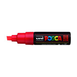 POSCA Paint Marker, PC-8K Broad Chisel, Fluorescent Red