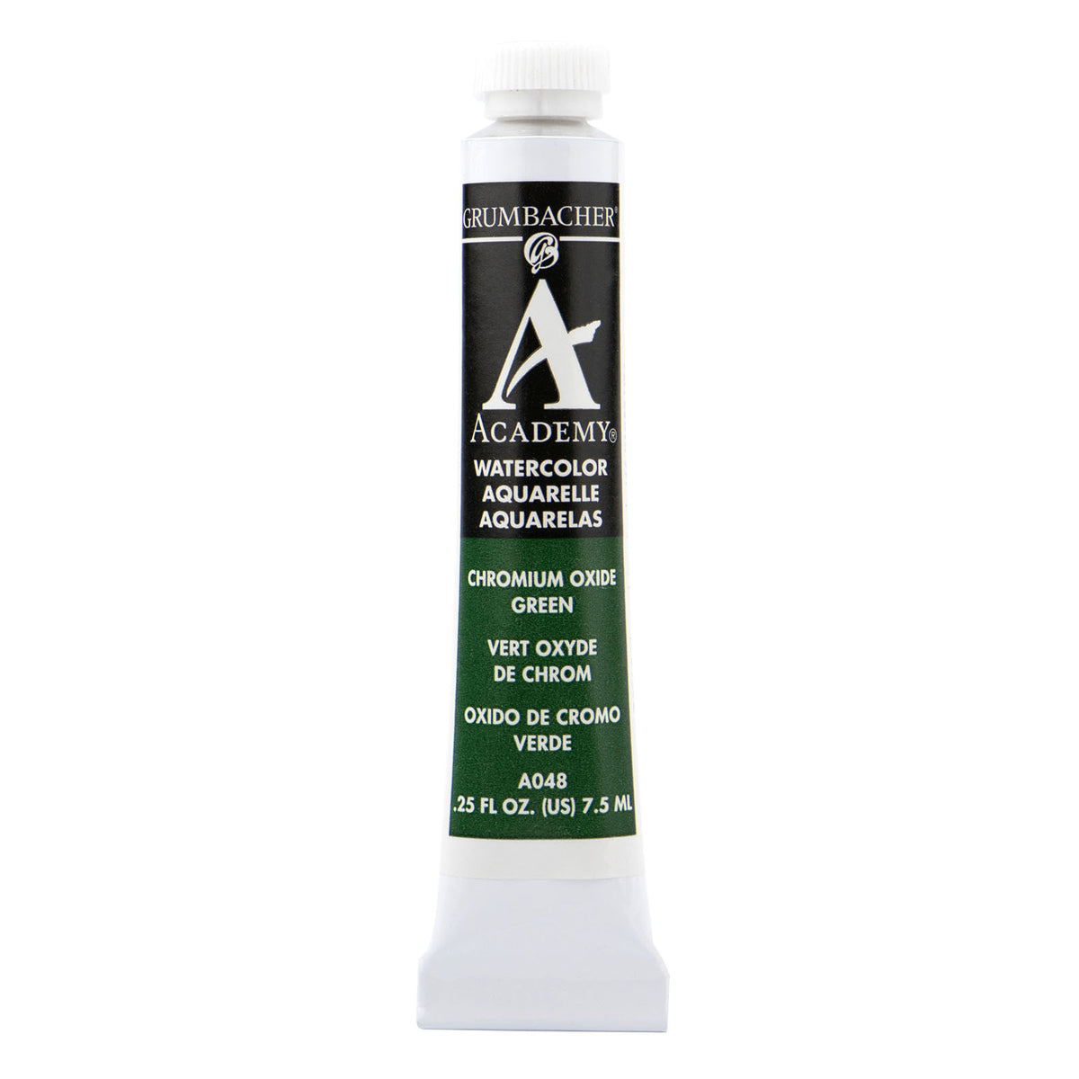 Grumbacher Academy Watercolor, 7.5ml Tube, Chromium Oxide Green