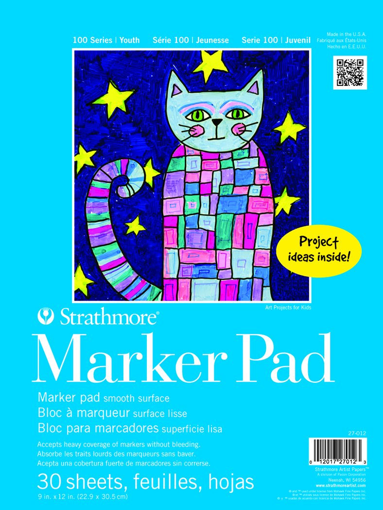 Strathmore Kids Marker Paper Pad, 9 in x 12 in, 30 sheets
