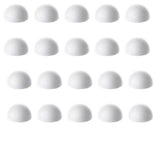 2-Inch White Polystyrene Craft Foam Half Balls (20-Count PK_