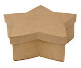Premade Paper Mache Star Box - 5" x 5" x 1-1/2"