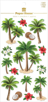 3D Scrapbook Stickers - Palm Trees