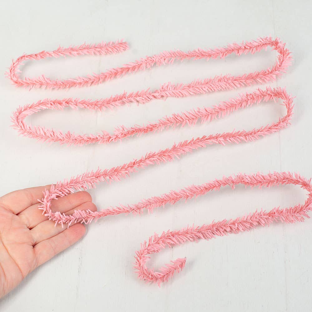 6' Pink Artificial Pine Wire Roping Garland