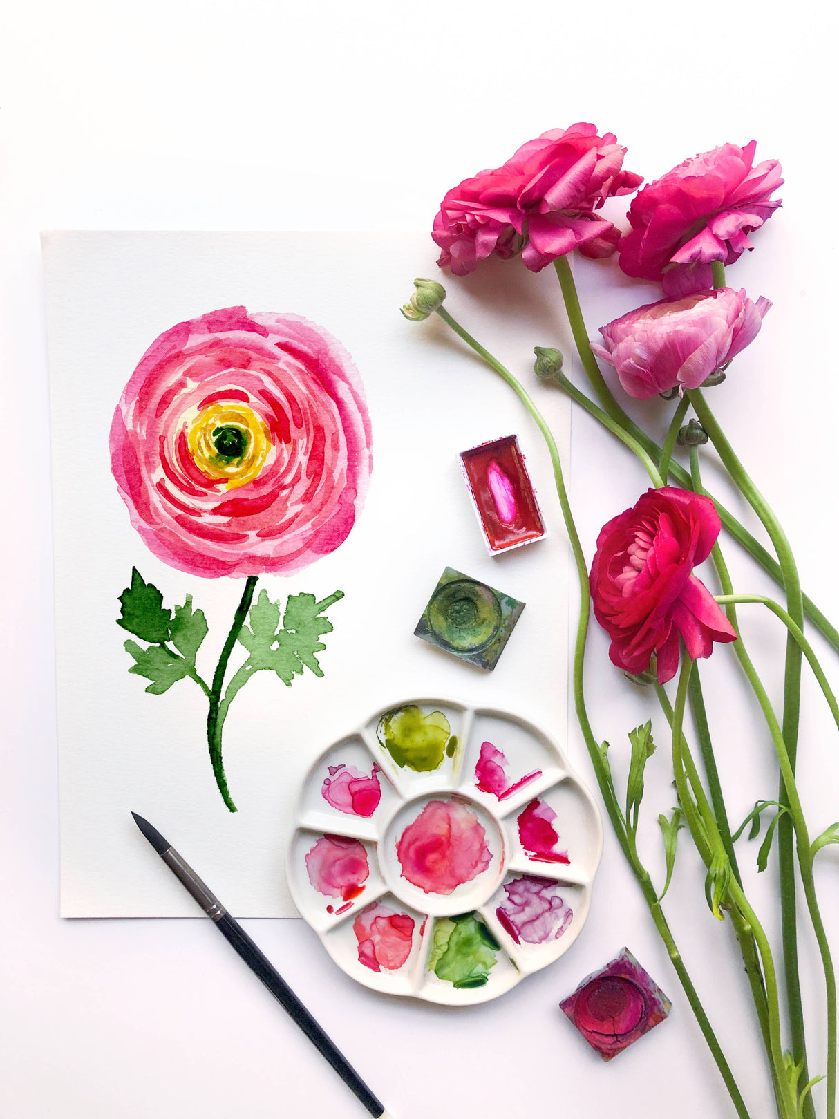 Watercolor the Easy Way Flowers : Tutorials for Flowers