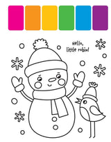 My First Painting Book: Christmas - 6-Color Palette Per Page