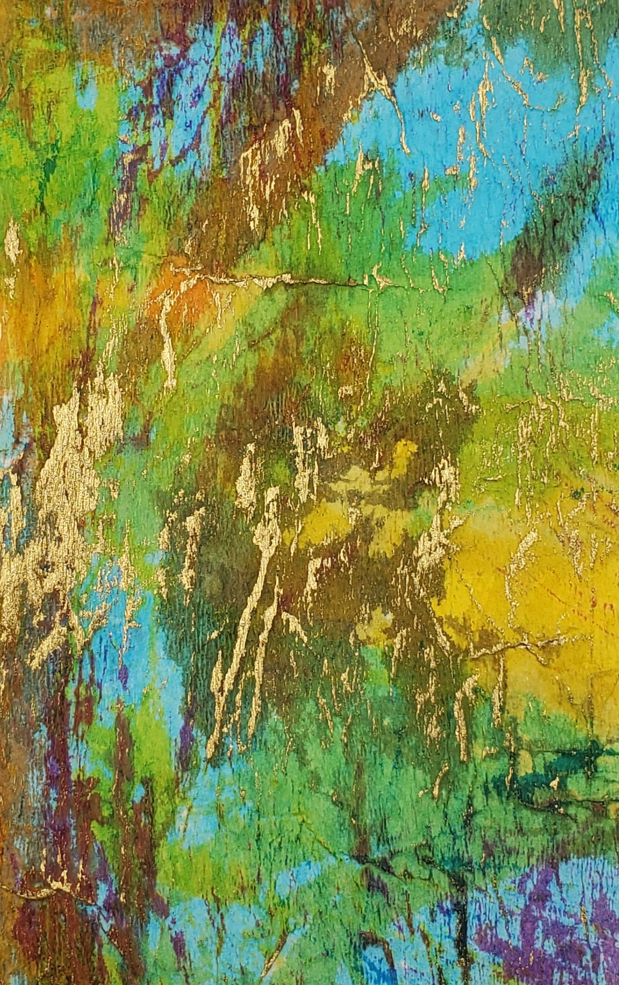 Lokta Tissue Pasted Color Burst