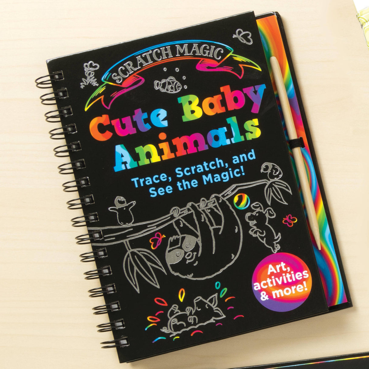 Cute Baby Animals: Scratch, Color, Play, & Learn