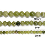 Natural Chinese Green Jade Smooth Round Beads  8mm 15.5'' Strand
