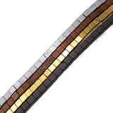 Gold Hematite Matte Cube Beads 2x2mm 15.5" Strand