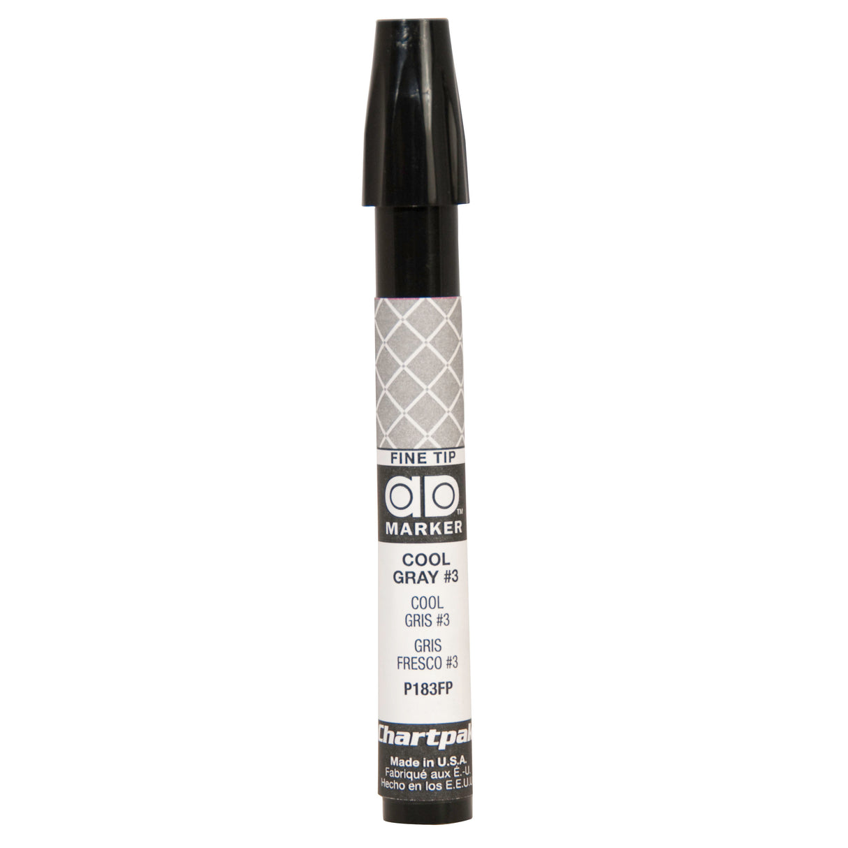Chartpak Fine-Tip Ad Marker, Cool Gray 3