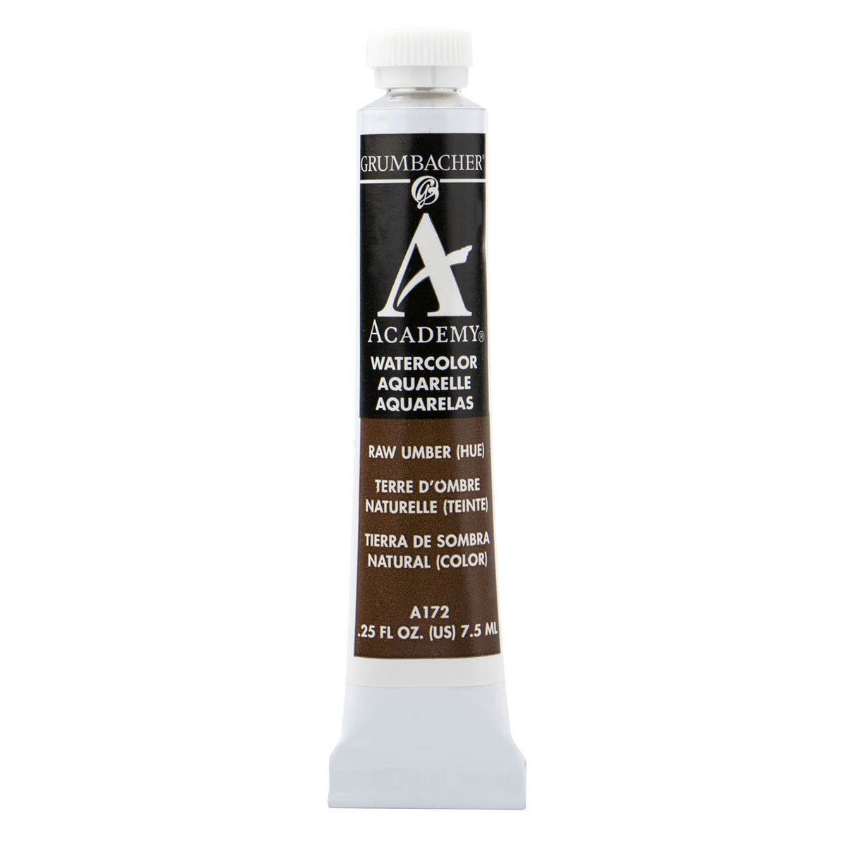 Grumbacher Academy Watercolor, 7.5ml Tube, Raw Umber