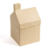 Premade Paper Mache House Gift Box -3-3/4" x 3-3/4" x 6-1/4"