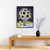 White Sunflowers Diamond Painting Kit