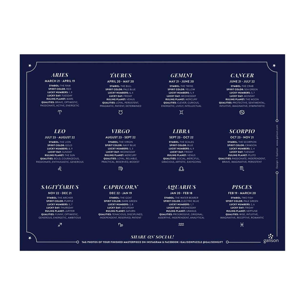 Astrology 1000 Piece Foil Puzzle