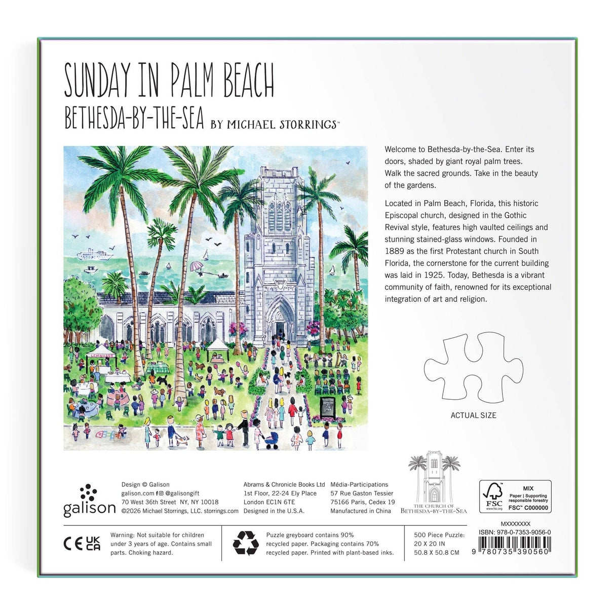 Michael Storrings Sunday in Palm Beach 500 Piece Puzzle