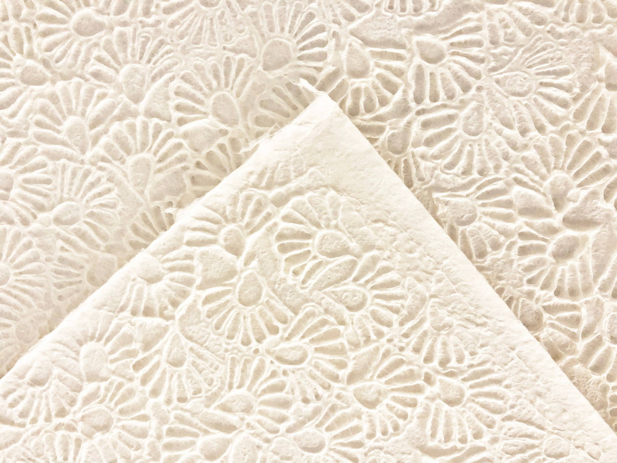 Embossed Swirled  Leaves Mulberry Paper