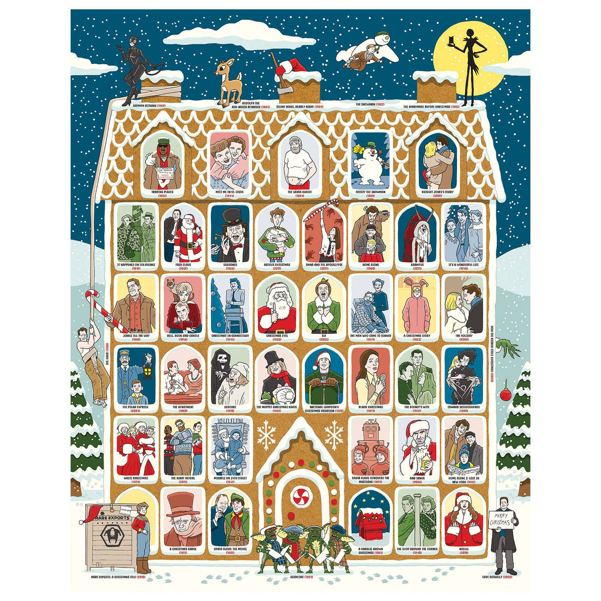 50 Must-Watch Christmas Movies Bucket List 1000-piece Jigsaw Puzzle
